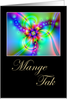 Mange Tak Thank You in Danish card