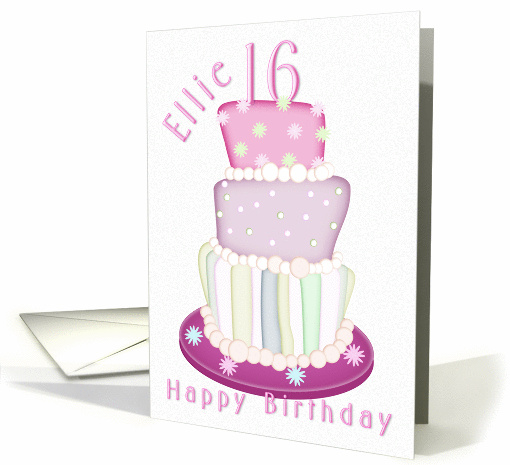 Happy Birthday 16 Ellie card (1259022)