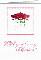 Will you be my Hostess? card