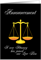 Announcement of a new attorney card