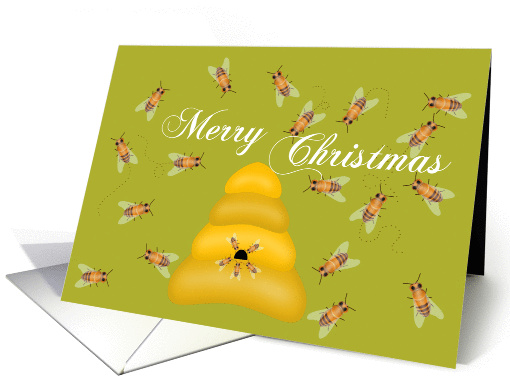 Honey Bee Christmas - Merry Christmas card (724746)