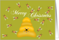 Honey Bee Christmas - Merry Christmas card