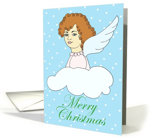 Merry Christmas  Angel in Cloud card (725437)