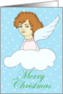 Merry Christmas Angel in Cloud card