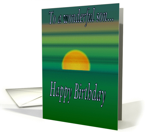 Happy Birthday to a son card (104735)