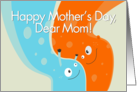 Hugging Fire And Water Creatures Mother’s Day For Mother card