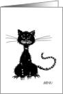 Ragged Black Cat card