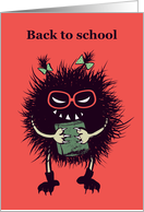 Evil Bug Student Back To School card