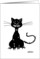 Ragged Black Cat card