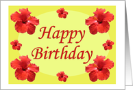 Happy Birthday Hibiscus Card