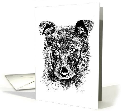 German Shepherd Puppy card (101294)
