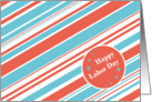 Labor Day Greeting Card - Graphic Design Card (stripes) card