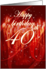 Happy Birthday - 40th card