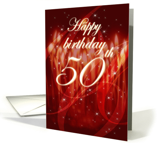 Happy Birthday - 50th card (103740)