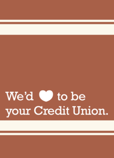 Wed (heart) to be your credit union. Greeting Card