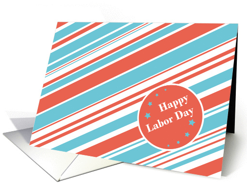 Labor Day Greeting Card - Graphic Design Card (stripes) card (1140326)