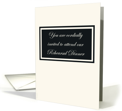 Rehearsal Dinner - Elegant invitation card (125210)
