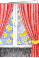 Dream - colored pencil drawing card