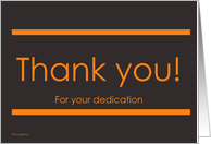 Thank you! - dedication card