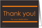 Thank you! - dedication card