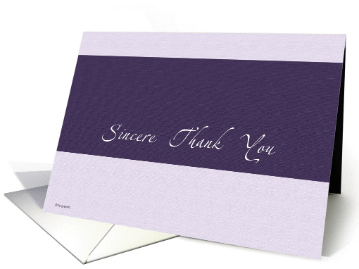 Thank you - purple scripted card (136623)