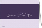 Thank you - purple scripted card