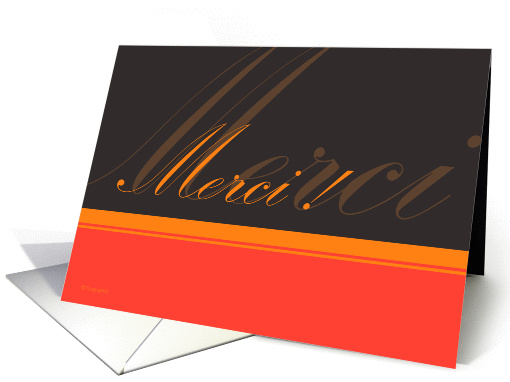 Merci (thank you) - card written in french card (140130)