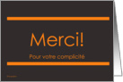 Merci (thank you) - card written in french card