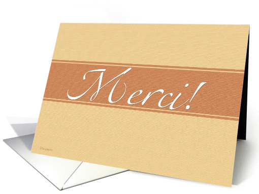 Merci (thank you) - card written in french card (140140)
