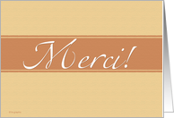 Merci (thank you) - card written in french card