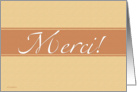Merci (thank you) - card written in french card