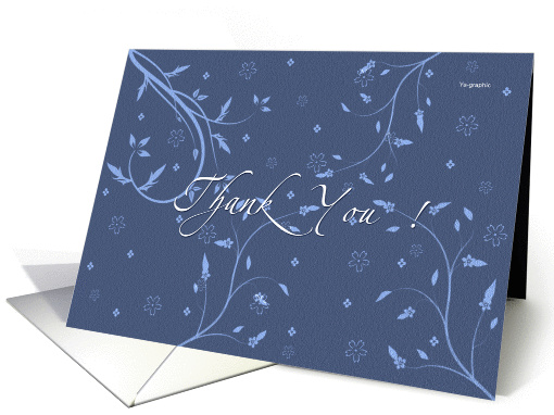 Thank You - floral texturized card (142766)