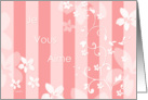 Je vous aime - pink & white floral card