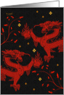 Happy Lunar New Year ! - classic dragon card texturized card