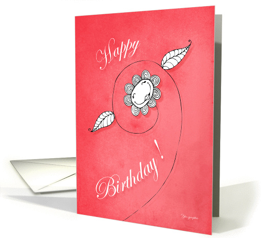 Happy Birthday ! - happy flower card (151662)