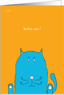 Guris vite ! - get well soon written in french card