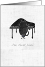 Piano recital cards - cat themed card