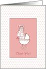 Baby Shower Thank You cards, baby-carriage cards