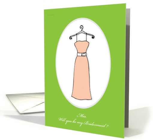 Mia, will you be my Bridesmaid ? - elegant card (185258)