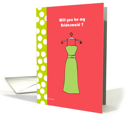 Be my bridesmaid card (fun colors version) card (190447)