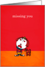 missing you cards - clown card