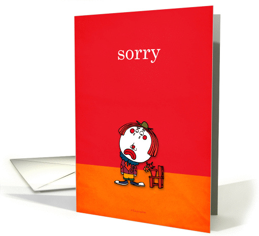 Sorry cards - sad clown card (196705)