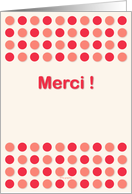 Thank you card written in french - Merci card