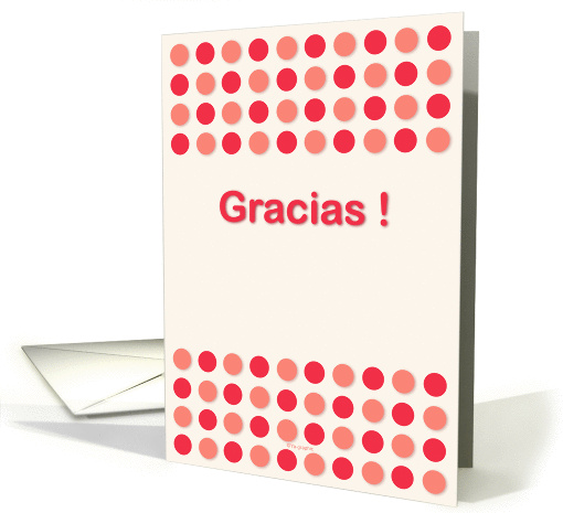 Thank you card written in spanish - Gracias card (197124)