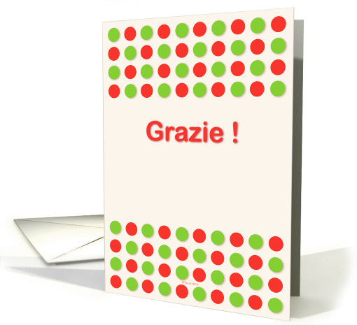Thank you card written in italian - Grazie card (197128)