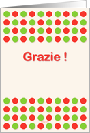 Thank you card written in italian - Grazie card