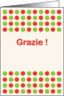 Thank you card written in italian - Grazie card