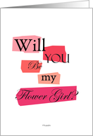 Flower Girl card - Will you be my Flower Girl card - wedding graphic design cards. card