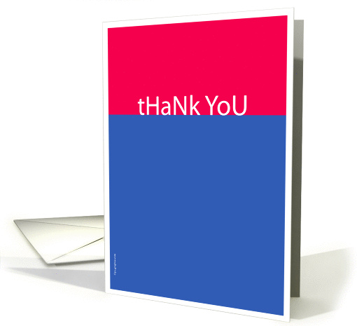 Thank you card - Bicolor thanks card (200626)