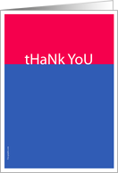 Thank you card - Bicolor thanks greeting cards